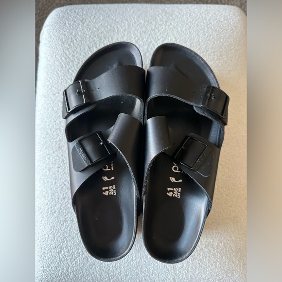 Birkenstock Papillio Platform Arizona, all Leather, size 41 Medium/Narrow, Black - Picture 6 of 6